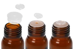 Plastic dispensing adapter with cover for PP28 bottles - available in a package with 50 pcs-2