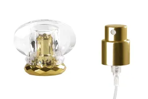 Ensemble spray et bouchon acrylique de couleur or et transparent (pour flacons finition 15/400) - 6 pcs-1
