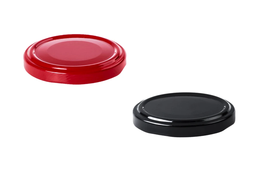 Metal Cap T.O. 58 in red or black color - 20 pcs