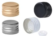 Aluminum pre-threaded screw cap with pourer PP28 Aluminum pre-threaded screw cap with pourer PP28