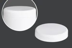 Bouchon blanc en plastique pour pots à crème-1