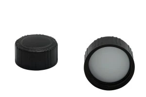 Black cap with inner gasket 28 PP-1