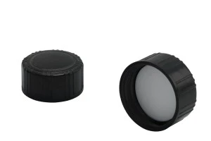 Black cap with inner gasket 28 PP-2