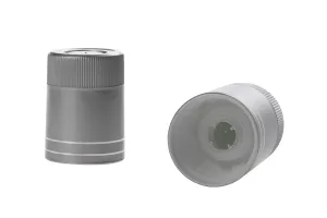 Bouchon de sécurité Guala en plastique gris à boule d'écoulement - jetable - pour les bouteilles au col assorti-1