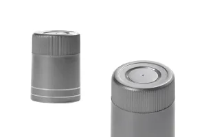 Bouchon de sécurité Guala en plastique gris à boule d'écoulement - jetable - pour les bouteilles au col assorti-2