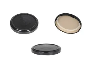 Lid Τ.Ο. 70 black with flip - 20 pcs-1
