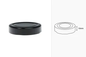 Metal Cap T.O. 63 Deep - in black without a seal button-2