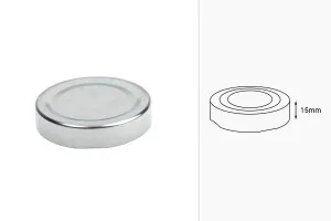 Metal Cap T.O. 63 Deep in silver without a seal button-2