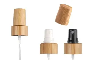 Spray PP24/410 avec revêtement en bambou, intérieur en plastique et capuchon en bambou