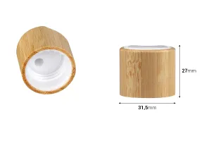 Disk top PP24 plastic cap with bamboo coating-2