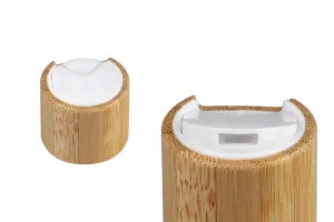 Disk top PP24 plastic cap with bamboo coating-1