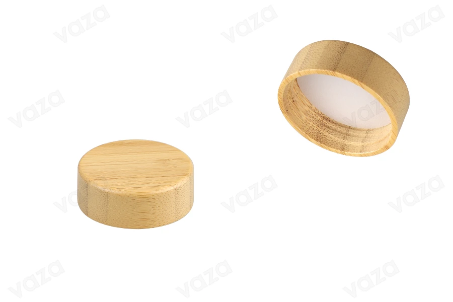 Bamboo cap with inner liner for jars 15 ml Bamboo cap with inner liner for jars 15 ml-image_product