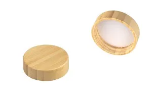 Bamboo cap with inner liner for jars 30 ml