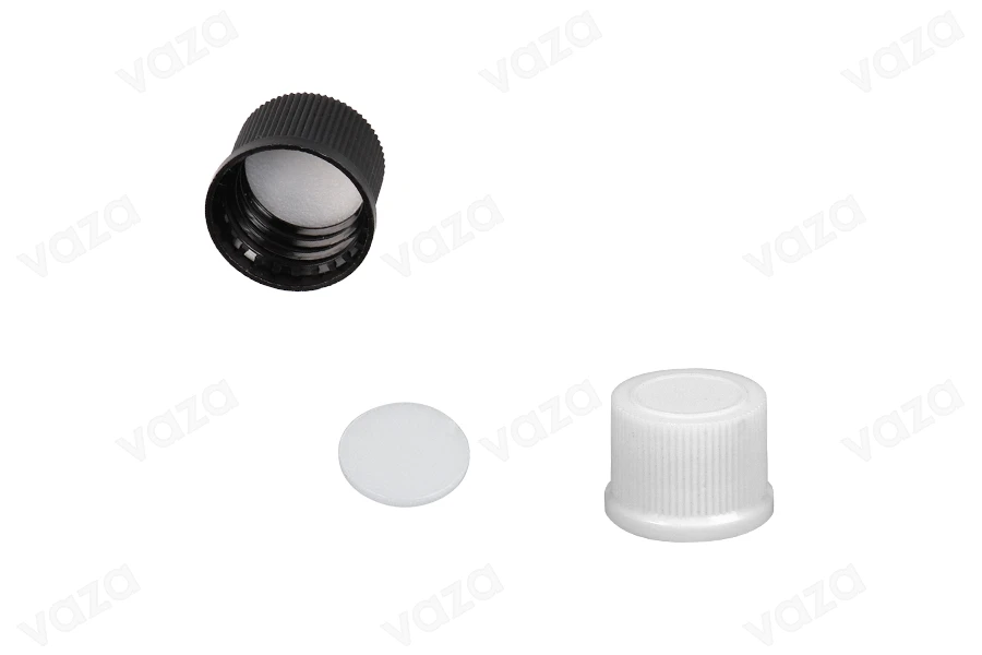 PP18 plastic cap with inner liner - 20 pcs PP18 plastic cap with inner liner - 20 pcs-produktbild