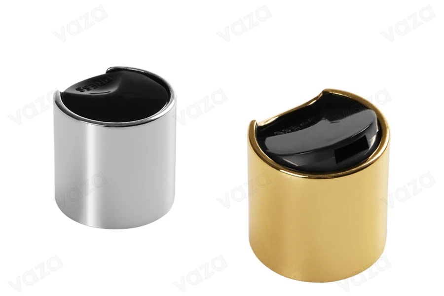 Disk-top πλαστικό καπάκι PP24/410 με επικάλυψη αλουμινίου σε διάφορα χρώματα-εικόνα_διαστάσεις