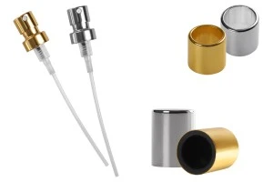 Spruzzatore con tappo per bottiglie di profumo con chiusura di sicurezza