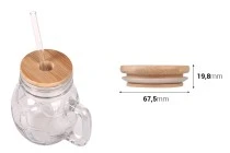 Wooden cap with rubber and hole for sticks Wooden cap with rubber and hole for sticks