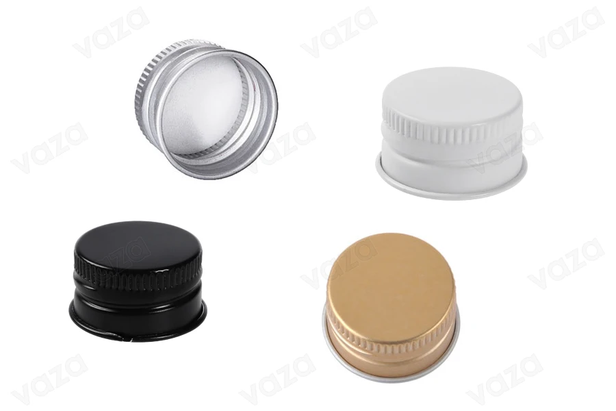 Tappo in alluminio a vite PP24x15 con liner, disponibile in vari colori.-dimensioni_immagine