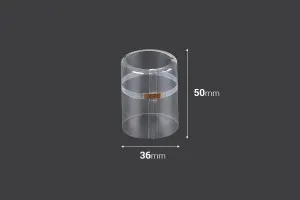 Καψύλιο 36x50 mm θερμοσυρρικνούμενο με τρύπα διάφανο - 20 τμχ