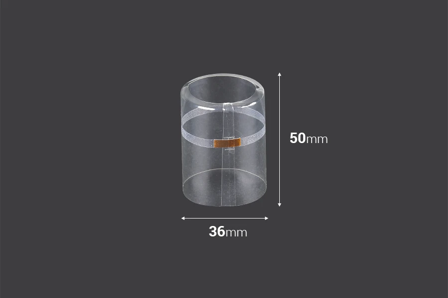 Cappuccio termoretraibile 36x50 mm trasparente con foro