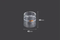 Schrumpfkappe 42x40 mm transparent mit Loch Schrumpfkappe 42x40 mm transparent mit Loch-produktbild
