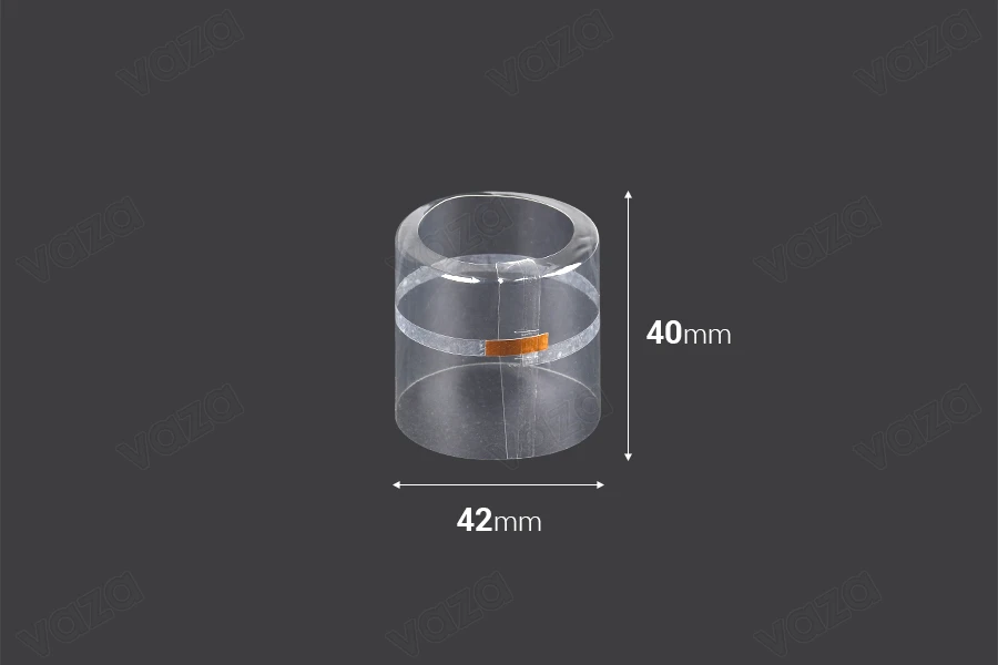 Kapsulë 42x40 mm me tkurrje me nxehtësi me vrimë dhe transparente - 20 copë Kapsulë 42x40 mm me tkurrje me nxehtësi me vrimë dhe transparente - 20 copë -imazh_produkt