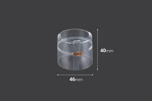 Καψύλιο 46x40 mm θερμοσυρρικνούμενο με τρύπα διάφανο - 20 τμχ