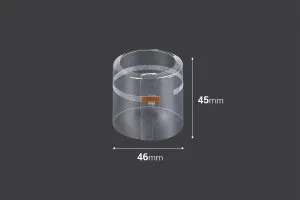 Καψύλιο 46x45 mm θερμοσυρρικνούμενο με τρύπα διάφανο - 20 τμχ