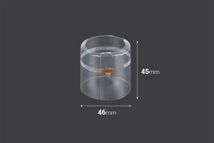 Καψύλιο 46x45 mm θερμοσυρρικνούμενο με τρύπα διάφανο - 20 τμχ Καψύλιο 46x45 mm θερμοσυρρικνούμενο με τρύπα διάφανο - 20 τμχ