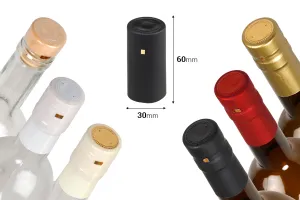 Καψύλιο 30x60 mm θερμοσυρρικνούμενο σε διάφορα χρώματα για μπουκάλι κρασιού - 20 τμχ-2
