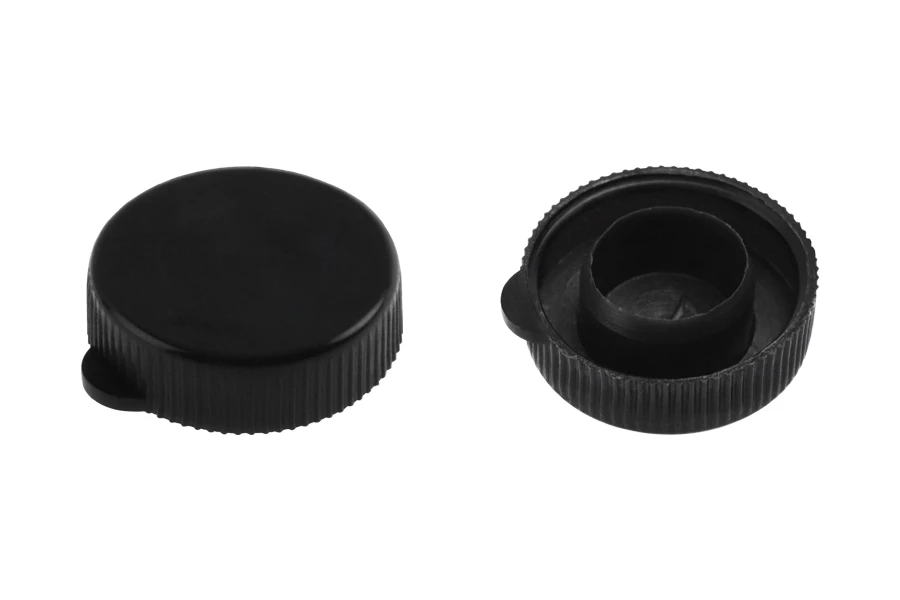 Couvercle en plastique noir sans sécurité - 12 pcs