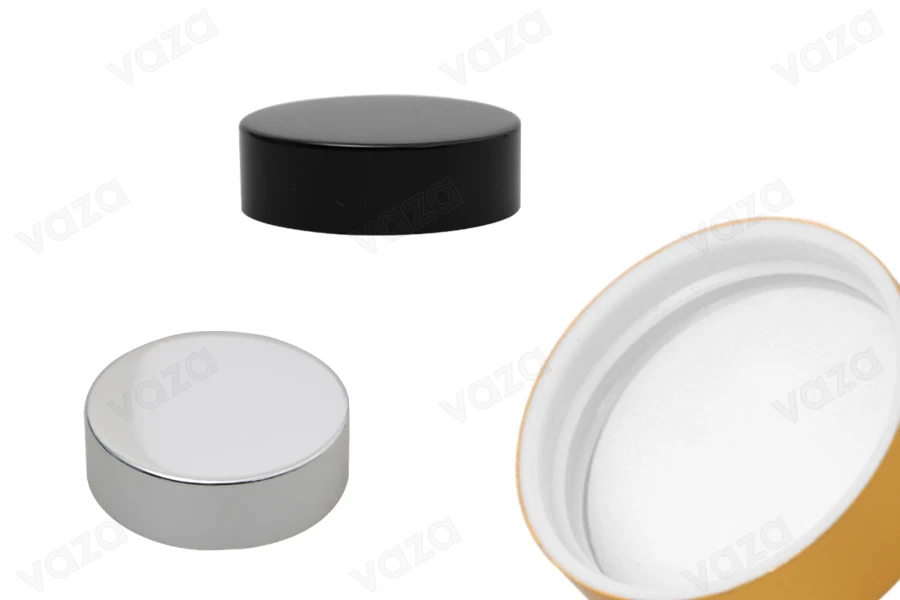 Couvercle en plastique avec revêtement en aluminium et joint interne (pour les pots 79-40) Couvercle en plastique avec revêtement en aluminium et joint interne (pour les pots 79-40)-photo_groupe