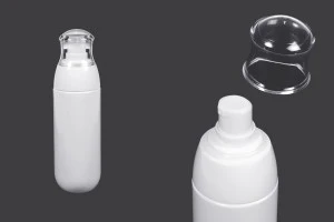 80 ml PET-Flasche mit weißer Pumpe und transparentem Verschluss-1
