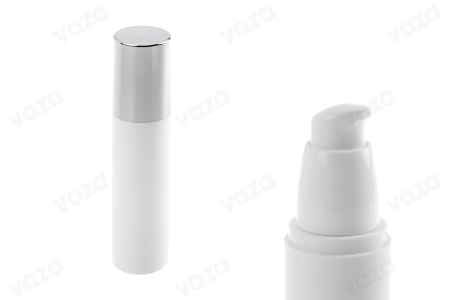 Airless Spender 50ml für Creme mit silber Deckel Airless Spender 50ml für Creme mit silber Deckel-produktbild