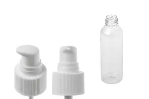 Bouteille PET de 150 ml avec pompe pour crème en lot de 12 pièces-5