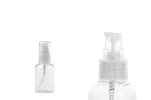 Bouteille PET de 50 ml avec pompe pour crème en lot de 12 pièces-1
