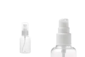 Bouteille PET de 50 ml avec pompe pour crème en lot de 12 pièces-2