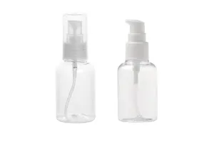 Bouteille PET de 50 ml avec pompe pour crème en lot de 12 pièces-5