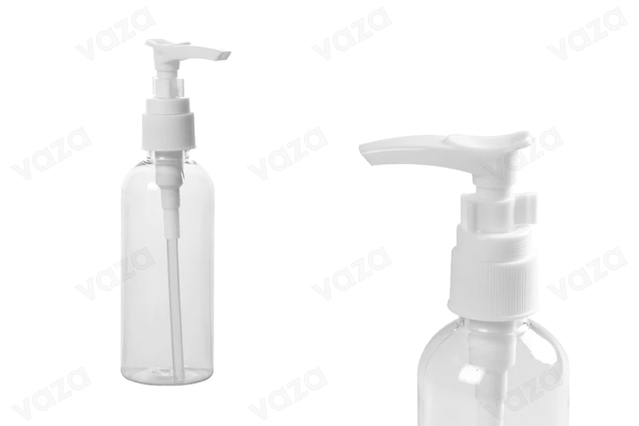 Μπουκάλι 100 ml πλαστικό (PET) με αντλία για σαμπουάν - 12 τμχ-εικόνα_προϊοντική
