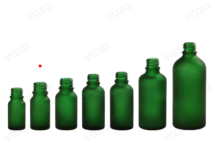 Glasflasche für ätherische Öle 10ml grünes Sandstrahlen mit PP18-Düse Glasflasche für ätherische Öle 10ml grünes Sandstrahlen mit PP18-Düse-εικόνα_σύνθεση