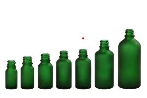 30ml green frosted glass bottle with PP18 finish for essential oils-7