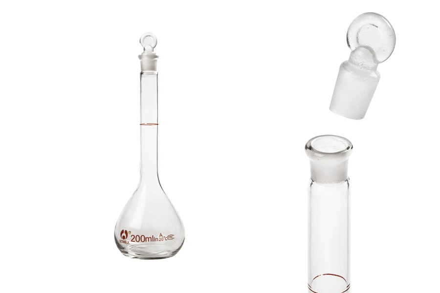 200 ml Messzylinder mit Glasstopfen 200 ml Messzylinder mit Glasstopfen