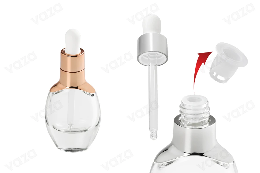Kosmetikflasche 30ml aus Glas mit Pipette, Abfluss und Deckel Kosmetikflasche 30ml aus Glas mit Pipette, Abfluss und Deckel-bildabmessungen