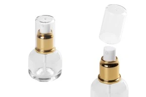 Μπουκαλάκι 30 ml γυάλινο με σπρέι και διάφανο καπάκι-1