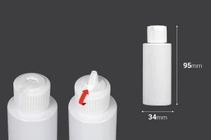 Bouteille de 50 ml en plastique (PP20/410) avec bouchon d'écoulement - 12 pcs-2