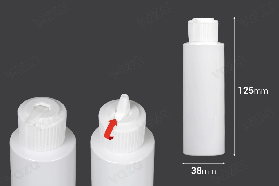 Μπουκαλάκι 100 ml πλαστικό (PP24/410) με πώμα ροής - 12 τμχ Μπουκαλάκι 100 ml πλαστικό (PP24/410) με πώμα ροής - 12 τμχ-εικόνα_διαστάσεις