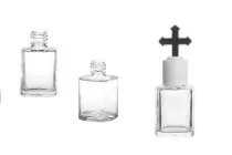 Glasparfümflakon 30 ml (18/415) in quadratischer Form Glasparfümflakon 30 ml (18/415) in quadratischer Form