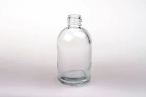 100ml round glass bottle for spirits or for testing olive oil with PP20-7