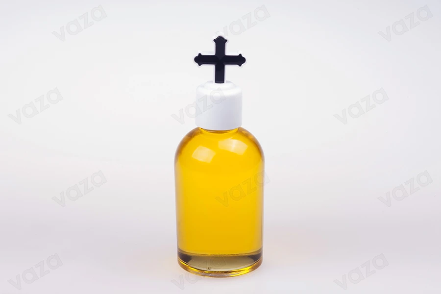 Μπουκάλι γυάλινο στρογγυλό 100ml για λικέρ ή δειγματισμό ελαιολάδου (PP20)-εικόνα_σύνθεση