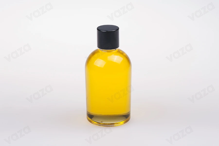 Μπουκάλι γυάλινο στρογγυλό 100ml για λικέρ ή δειγματισμό ελαιολάδου (PP20)-εικόνα_σύνθεση
